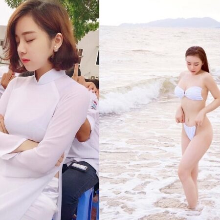 Bộ ảnh Bikini siêu sexy nóng bỏng của “Hot girl ngủ gật” Nhã Tiên