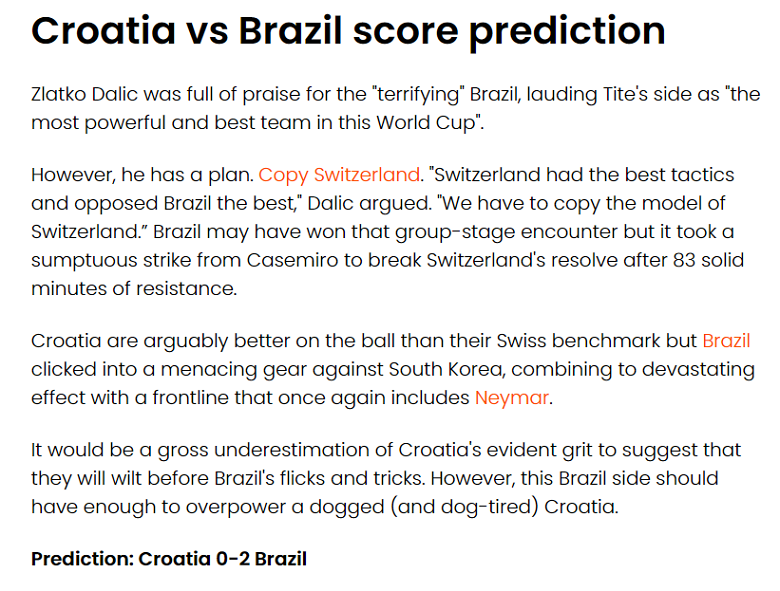 Grey Whitebloom dự đoán Croatia vs Brazil, 22h ngày 9/12 - Ảnh 1