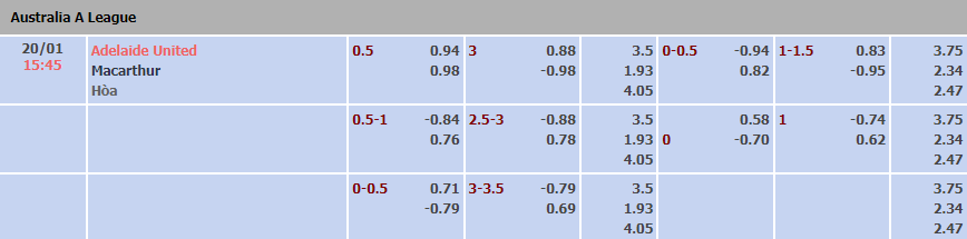 Soi bảng dự đoán tỷ số chính xác Adelaide vs Macarthur, 15h45 ngày 20/1 - Ảnh 1